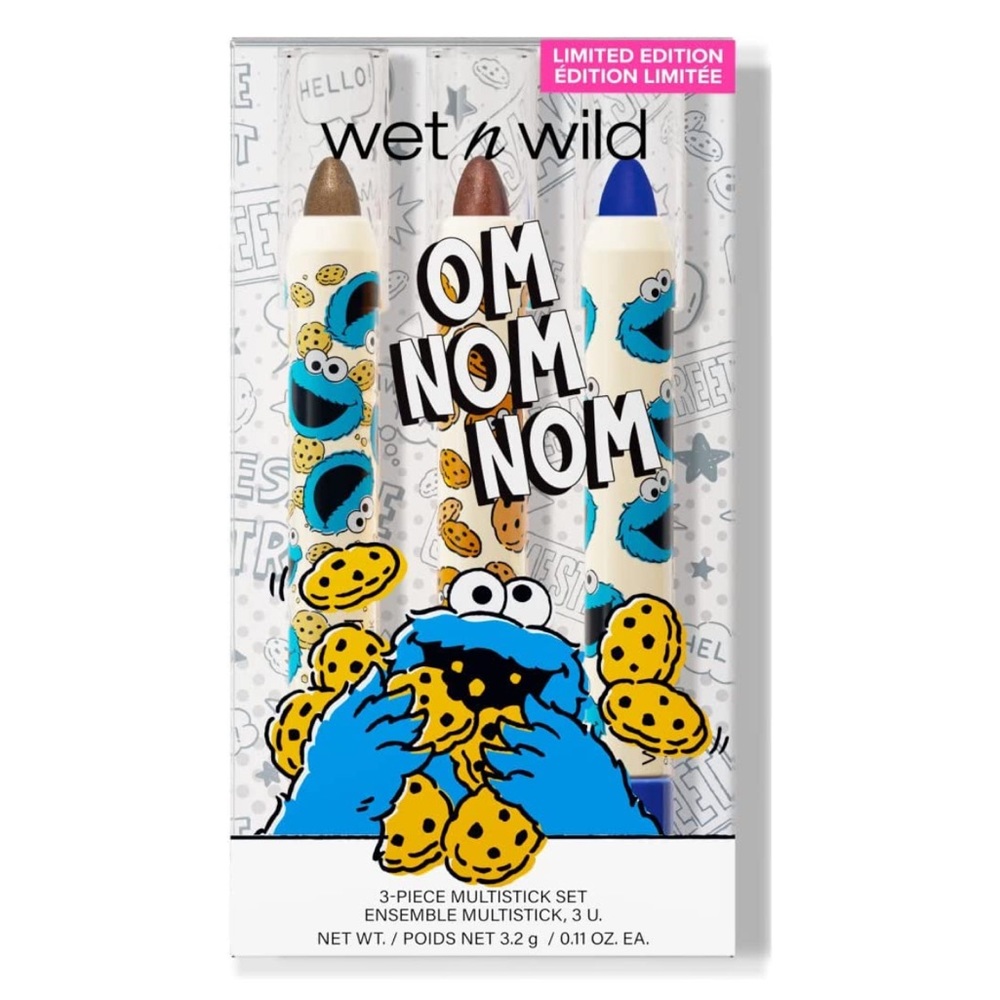 Wet n Wild OM NOM NOM 3 PIECE Multi-stick Kit Sesame Street Collection LIMITED